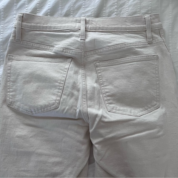 J. Crew 9" faded garment-dyed vintage straight jean in Ecru - Picture 4 of 8